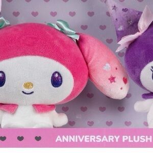 My Melody and Kuromi Anniversary Plush Set - Pink and Purple